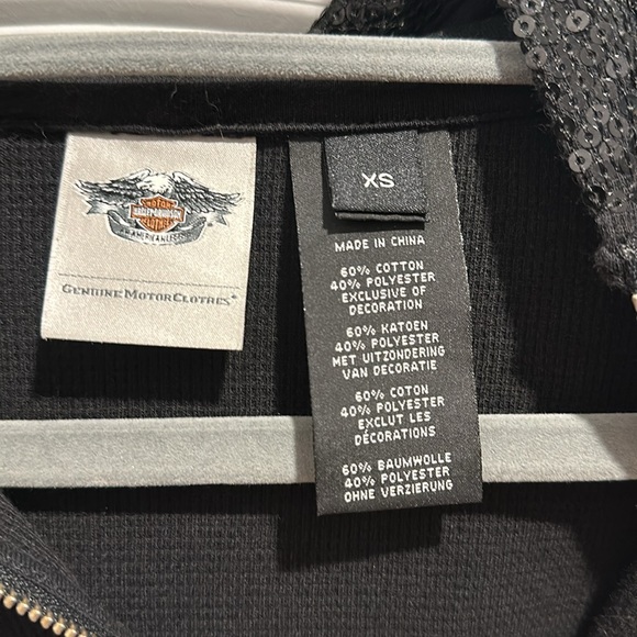 Harley Davidson sweater with sequin hood - Picture 3 of 5
